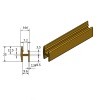 brass H channel